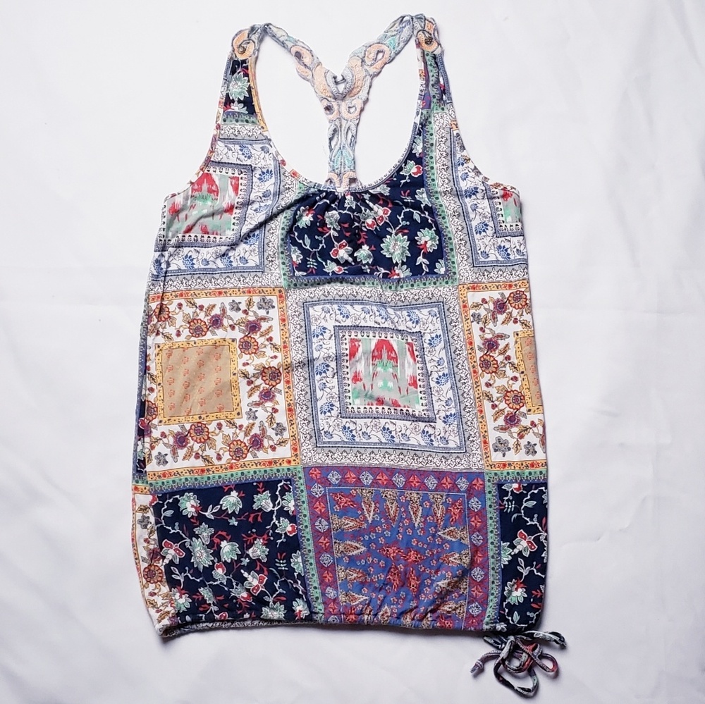 American Rag Quilt Print Tank Top